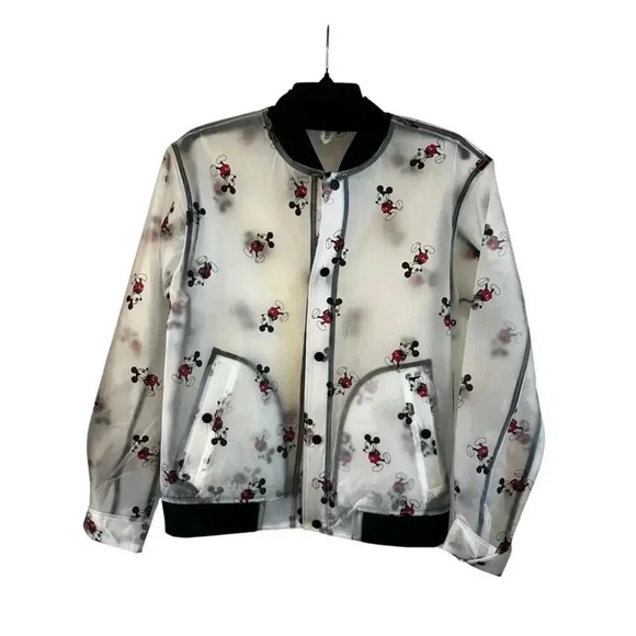 Disney Clear Rain Coat Jacket Mickey Mouse Women - Picture 1 of 4